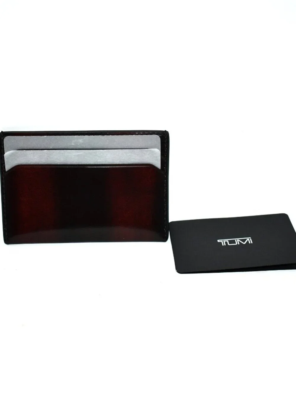 Tumi Classic Card Case in Burnished Wine Ombre #156635-A759 NWT